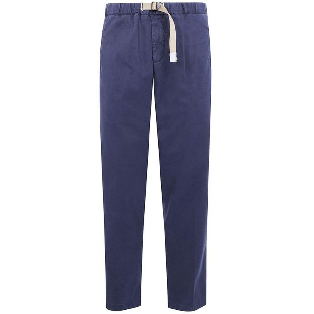 WHITE SAND Men's Cotton Pants with Belt Men BLUE